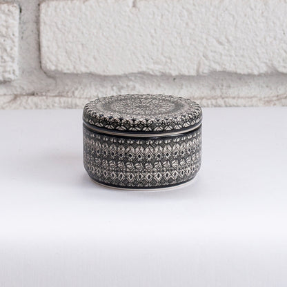 Small Flat Lidded Jar