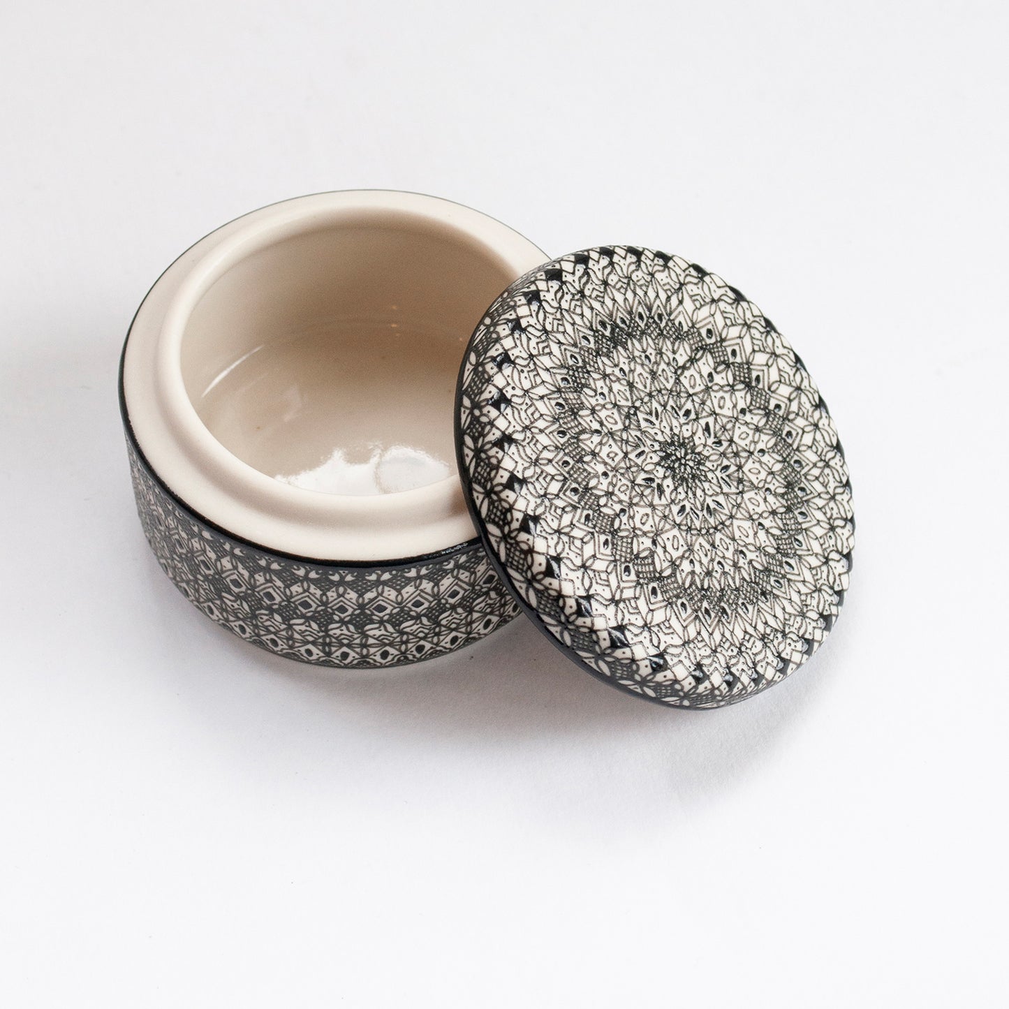 Small Flat Lidded Jar