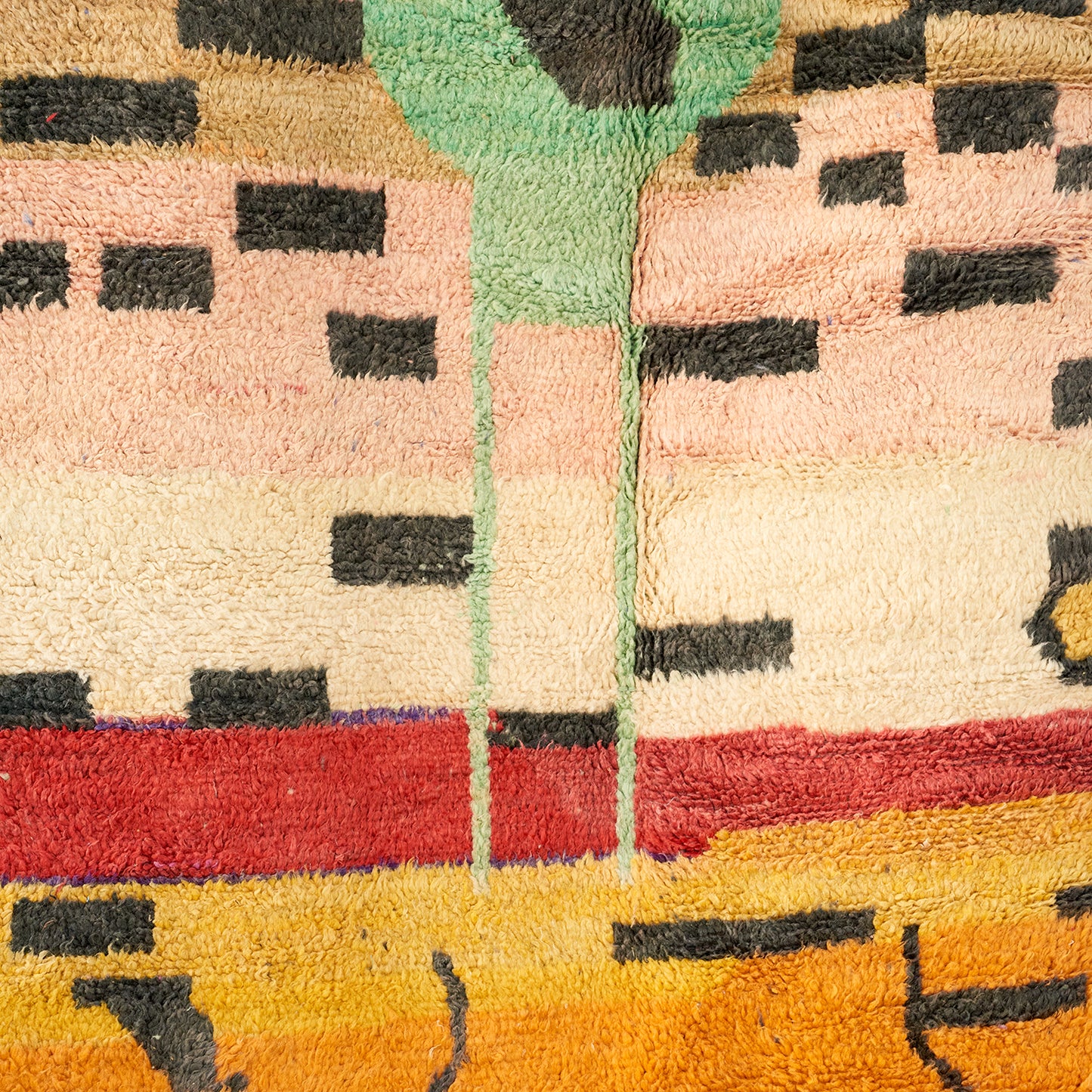 Seafoam Green & Peach Moroccan Rug
