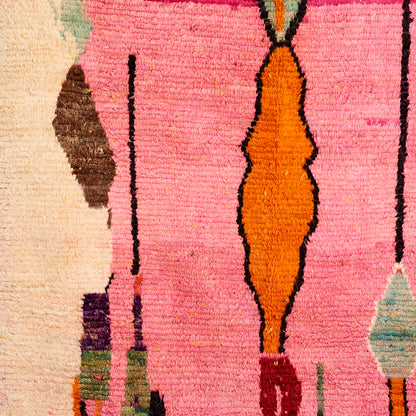 Pink Abstract Moroccan Rug
