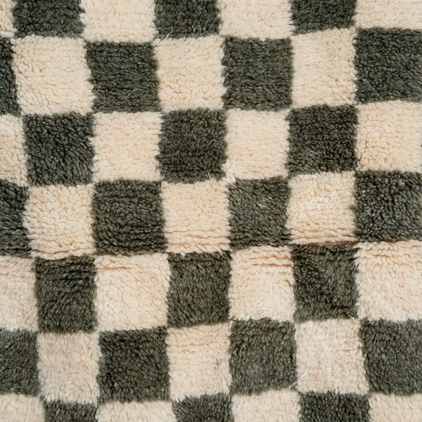 White & Gray Checkerboard Rug