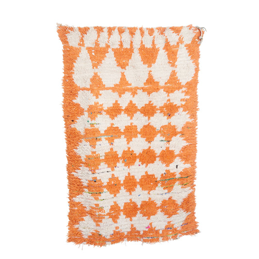 Orange & White Checker Rug