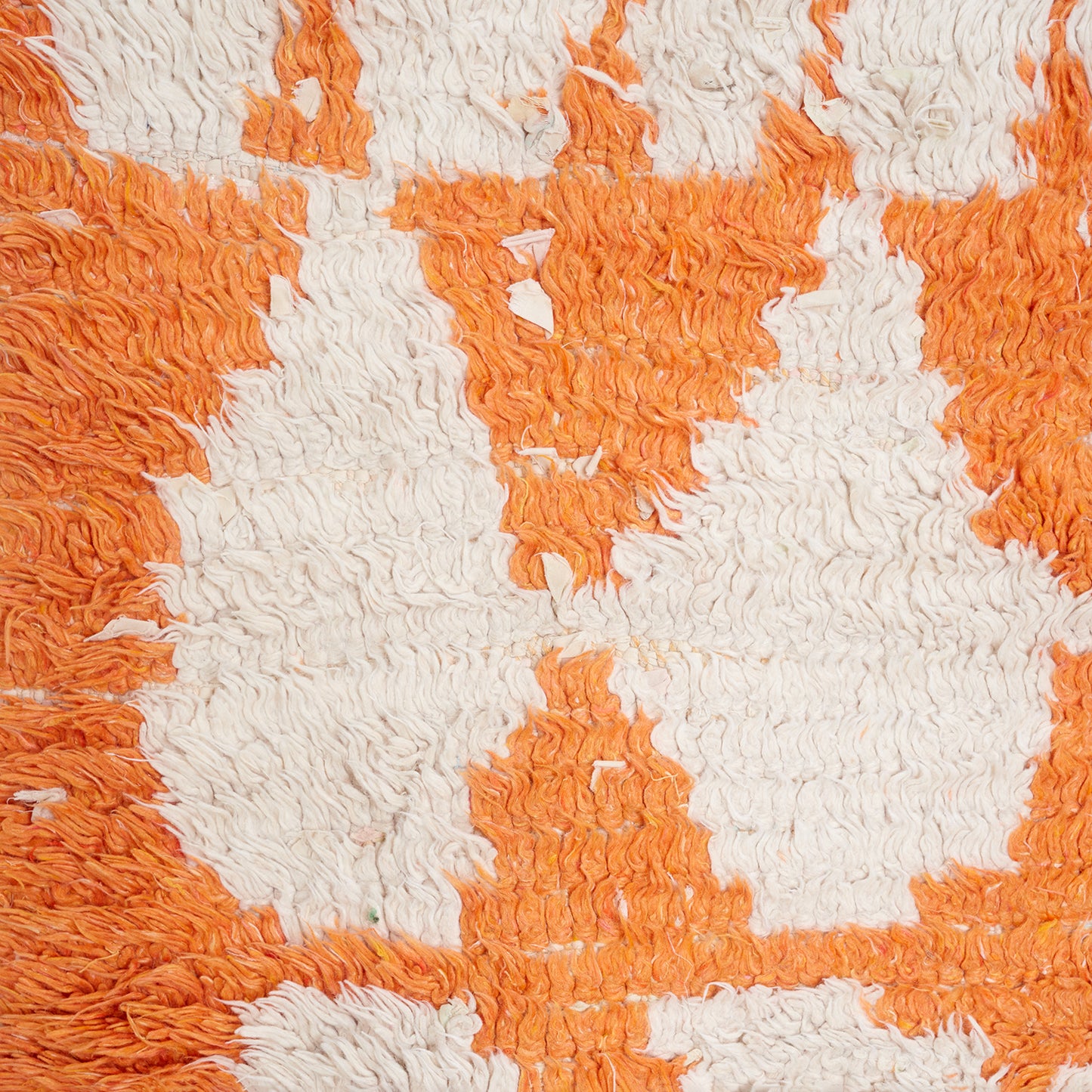 Orange & White Checker Rug