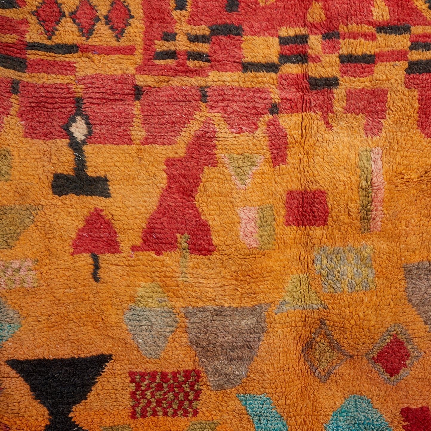 Orange & Red Moroccan Rug