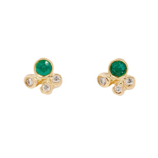 Emerald Starlight Diamond Studs