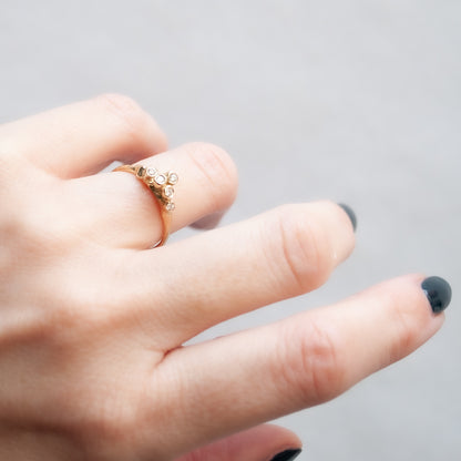 Small Diamond Sea Anemone Ring