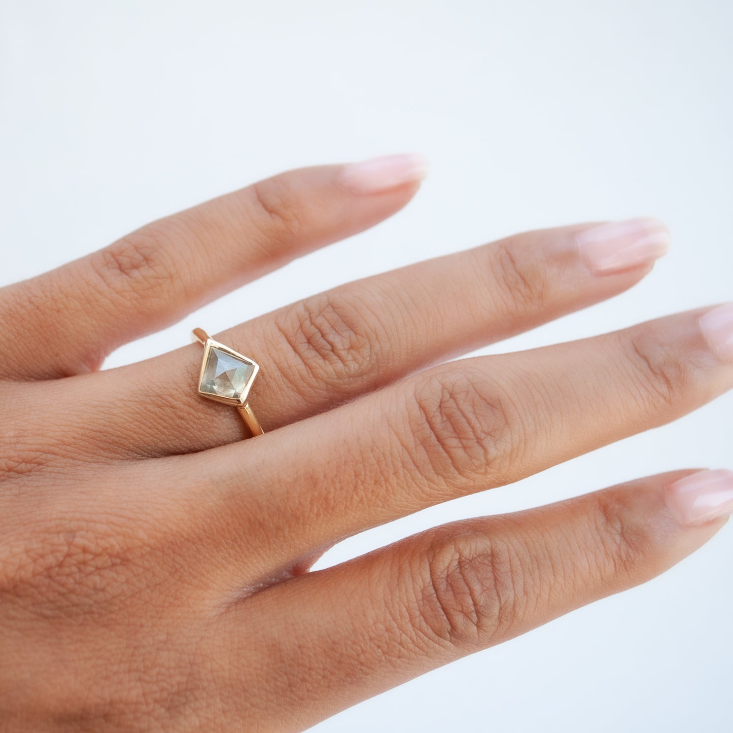 Gray Diamond Kite Ring