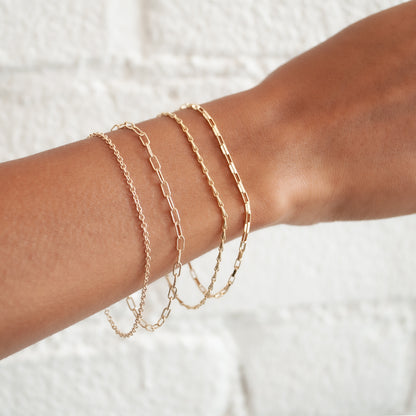 Square Edge Box Chain Bracelet