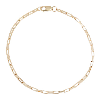 Square Edge Box Chain Bracelet