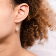 Gold Baroque Pearl Earrings 2 
