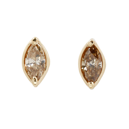 Champagne Diamond Marquise Studs