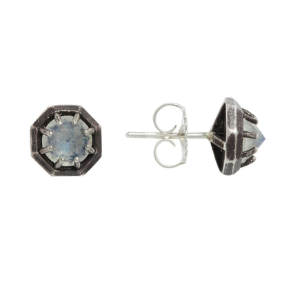 Rainbow Moonstone Studs
