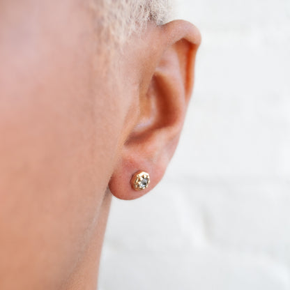 Tiny Point Up Diamond Studs