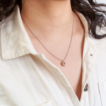 Champagne Quartz Octagon Necklace