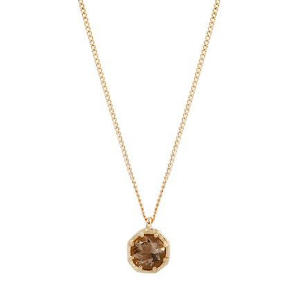 Champagne Quartz Octagon Necklace