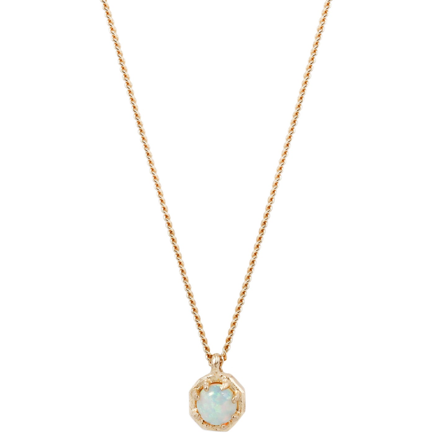 Small Opal Octagon Necklace