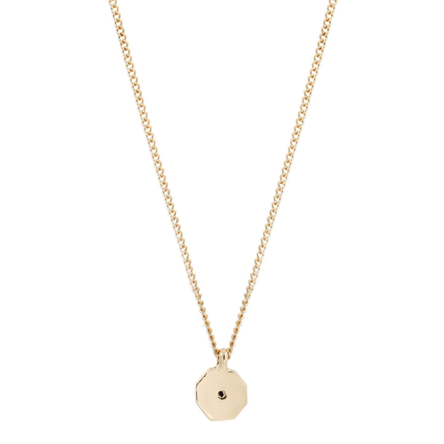 Small Champagne Quartz Octagon Necklace