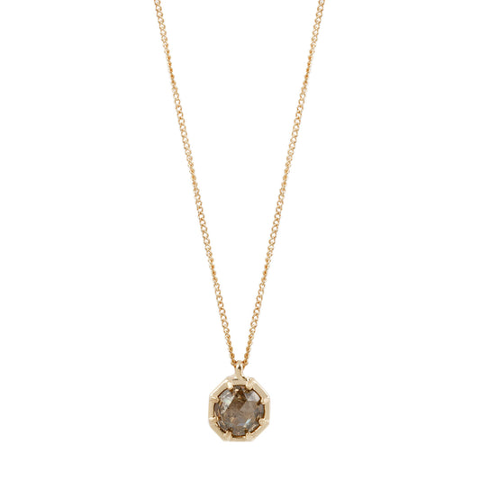 Cognac Diamond Octagon Necklace