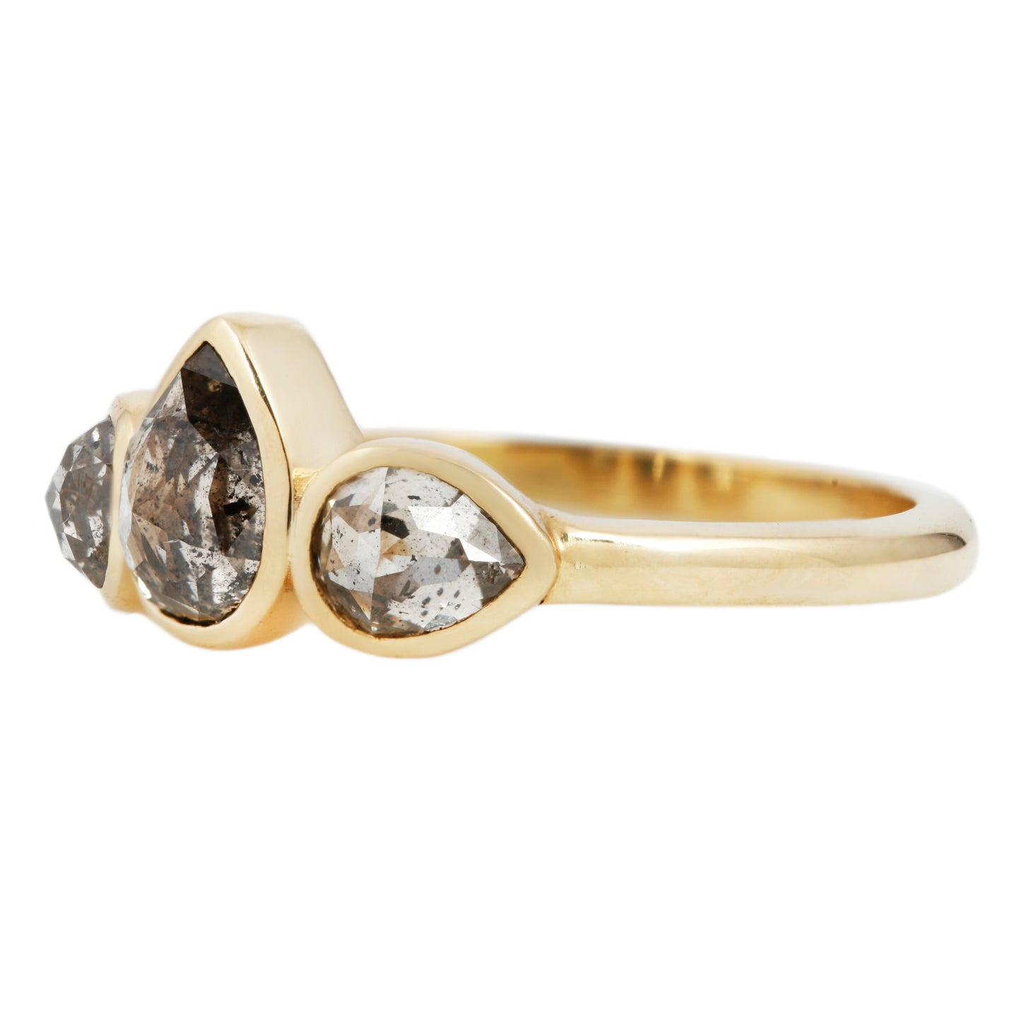 Thunder Cloud Three Stone Ring