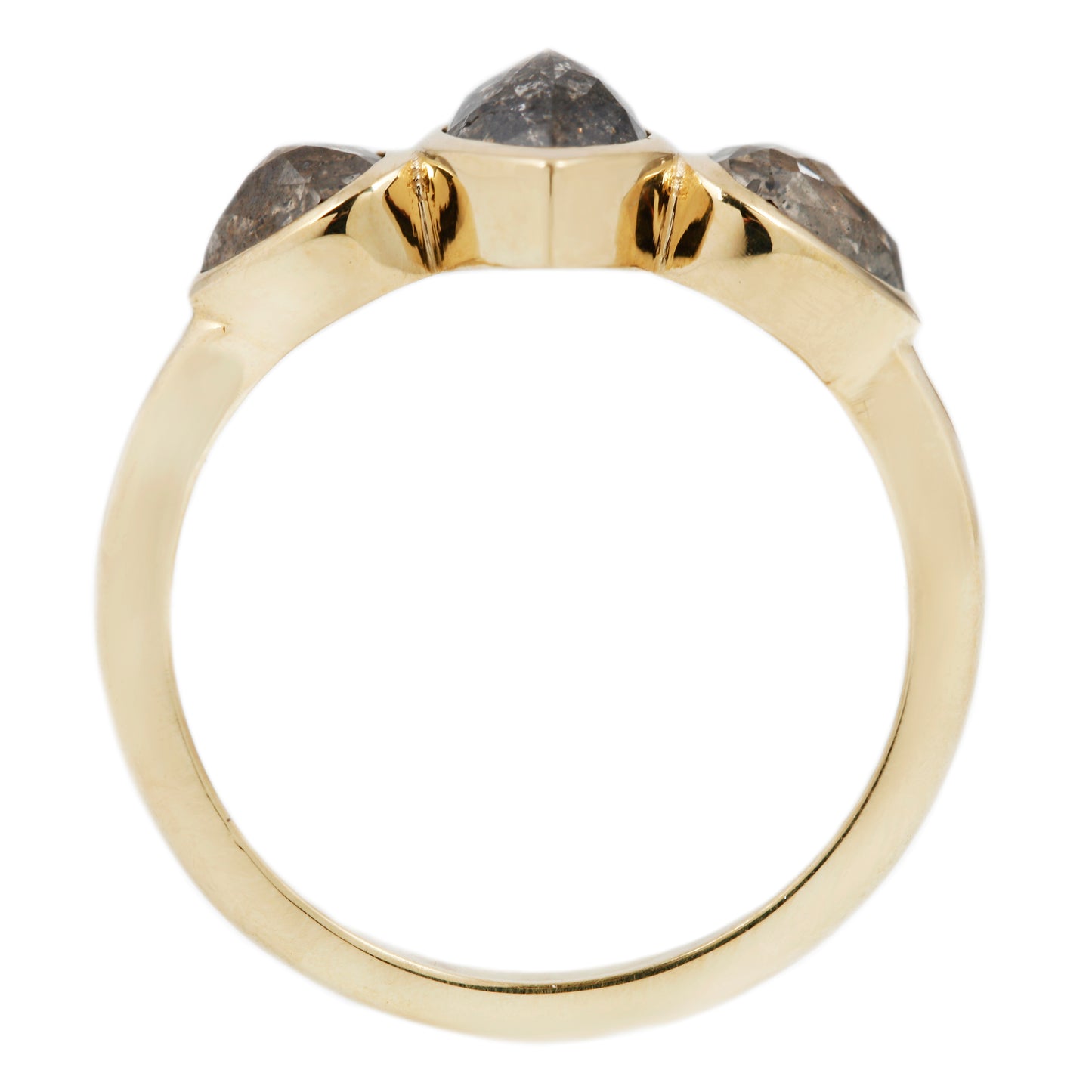Thunder Cloud Three Stone Ring