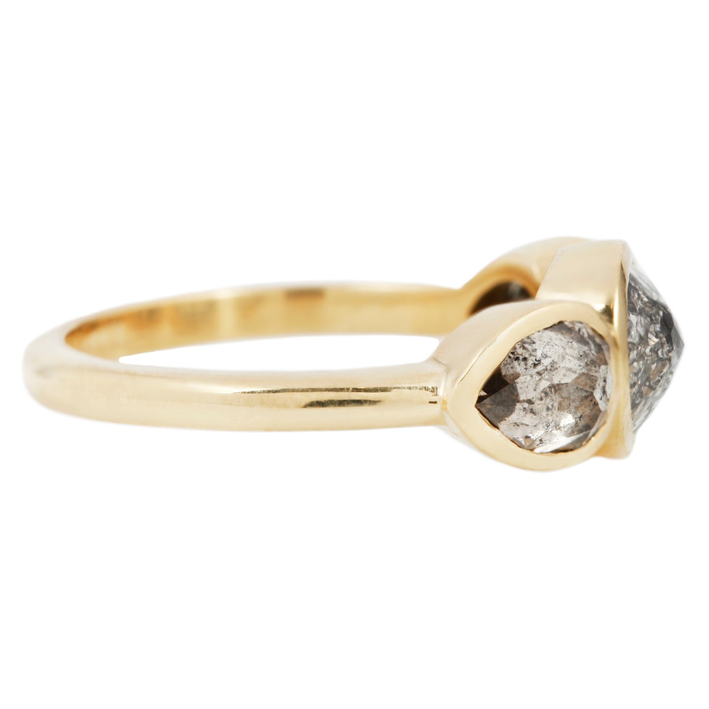 To the Moon Three Stone Ring