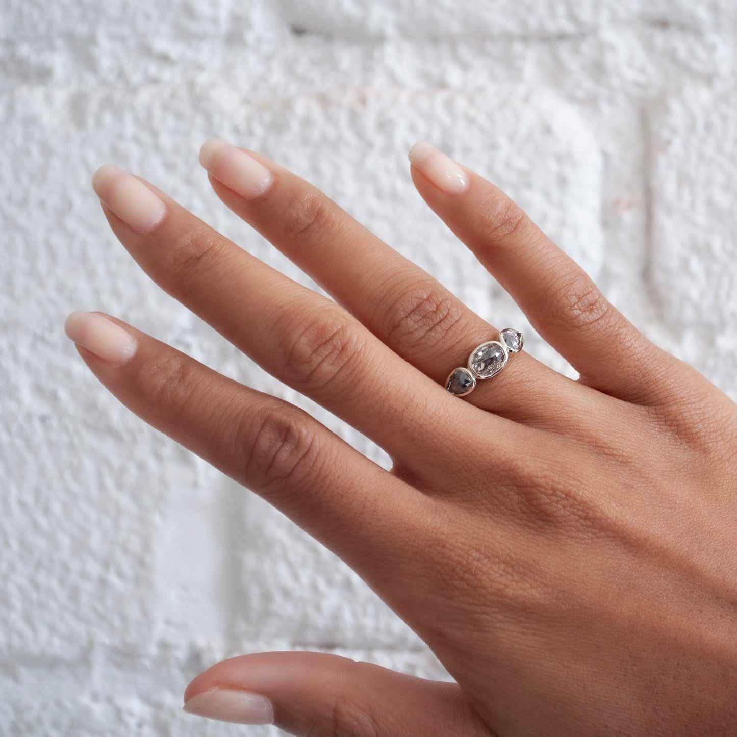 Cosmos Three Stone Ring