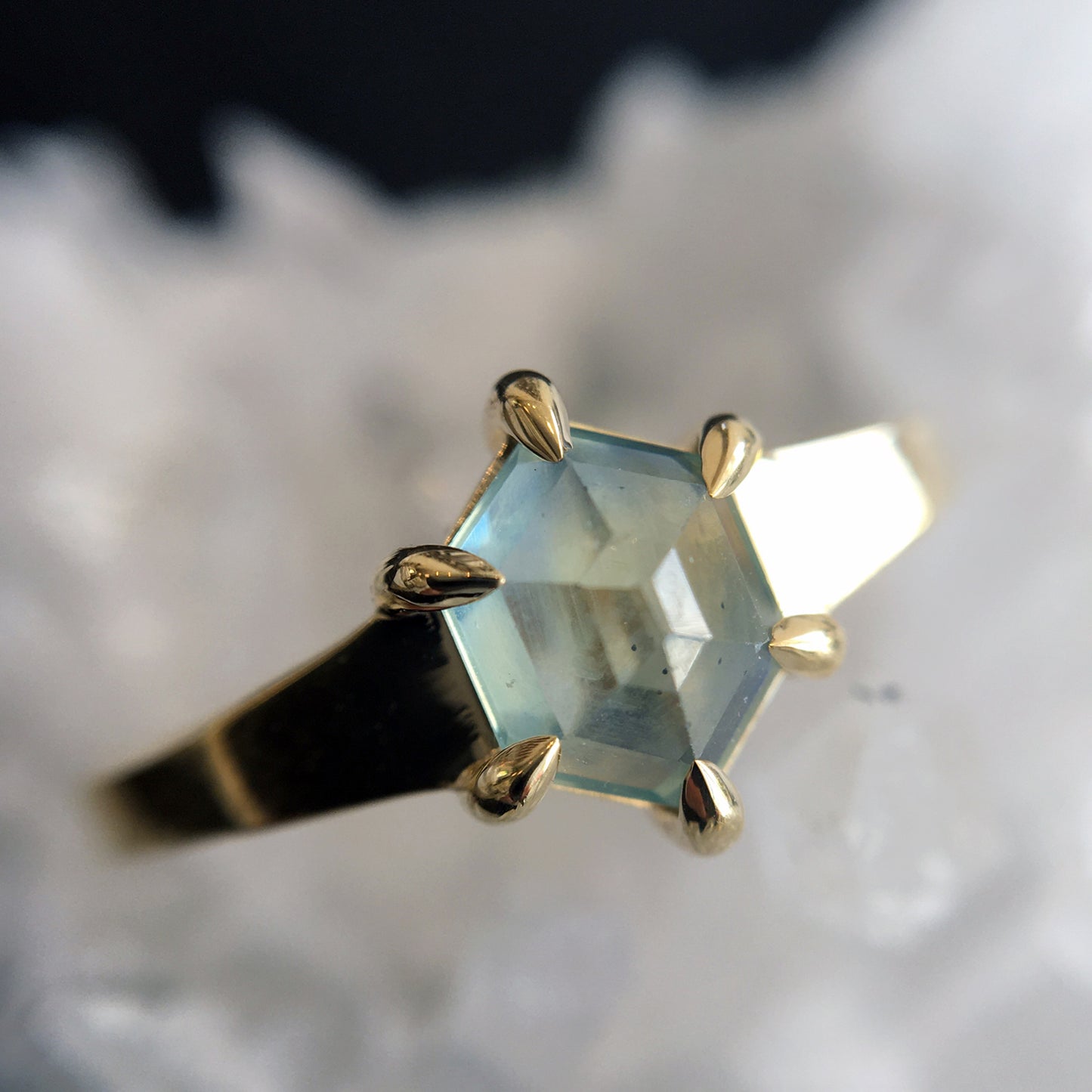 Sweet Mint Sapphire Ring