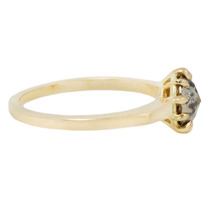 Roses & Cognac Solitaire Ring
