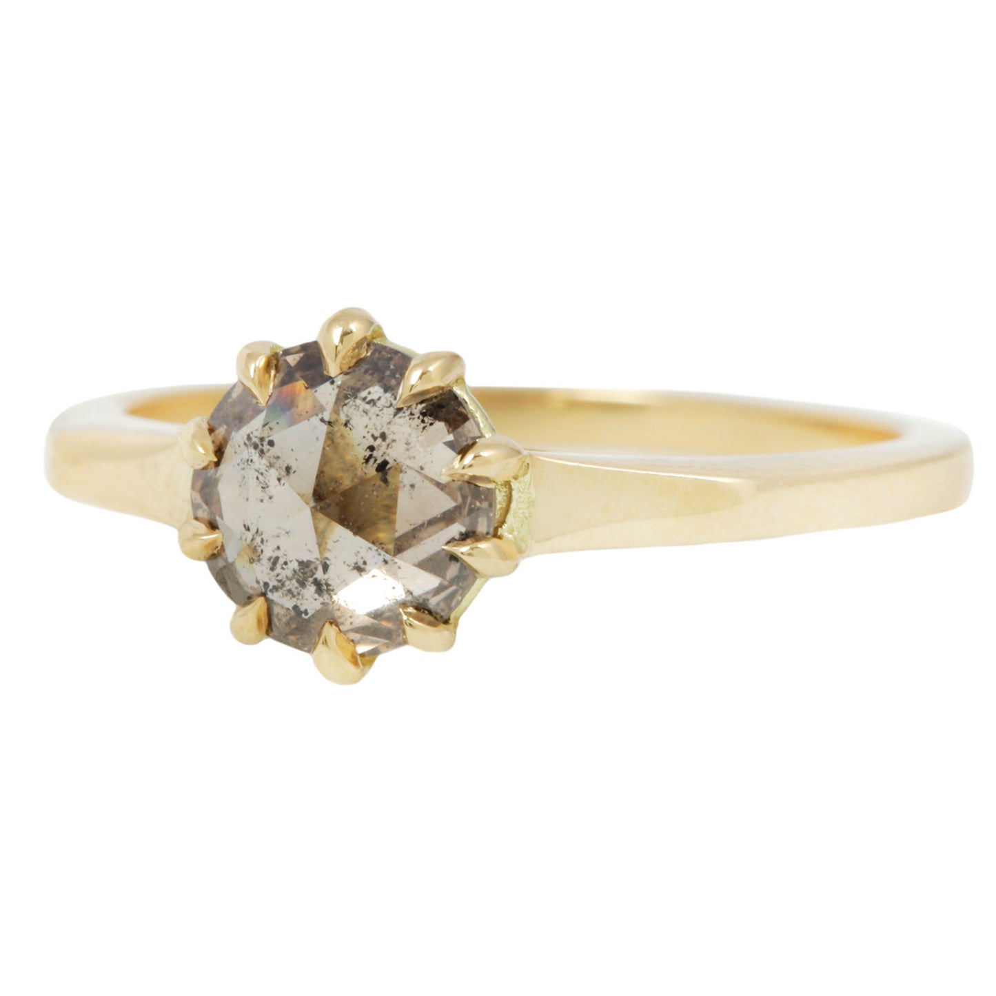 Roses & Cognac Solitaire Ring