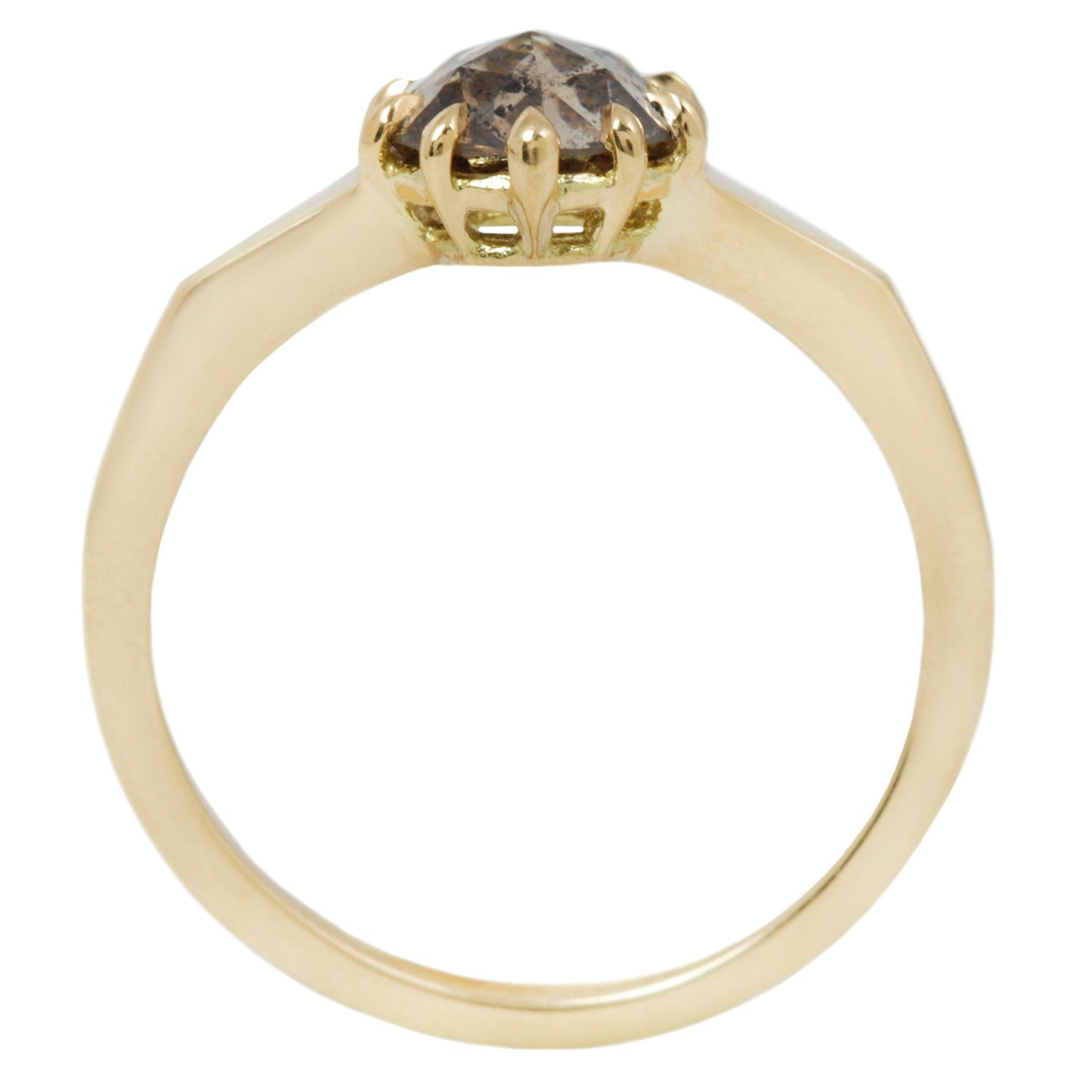 Roses & Cognac Solitaire Ring