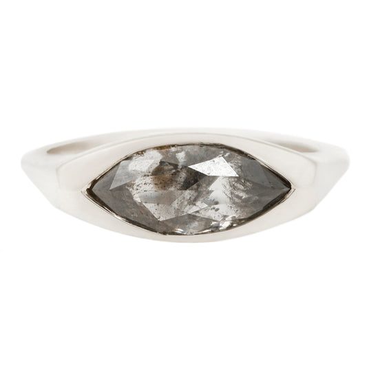 Smoke Signal Marquise Ring