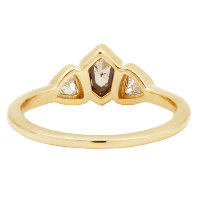Sunlit Path Three Stone Ring