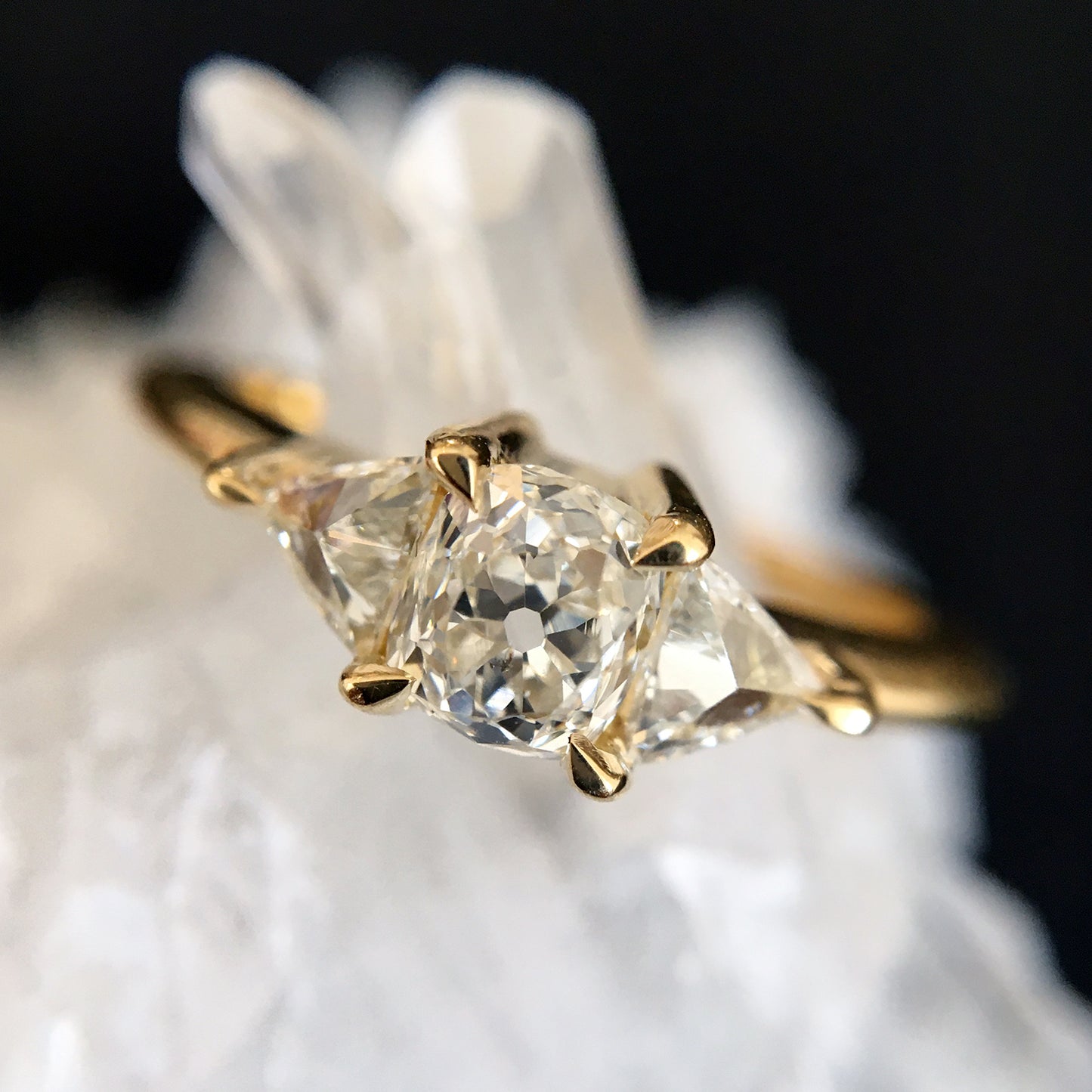 Snowdrop Three Stone Ring
