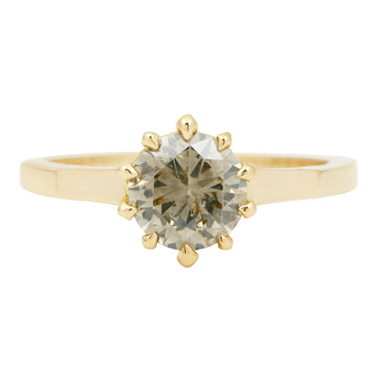 Green Tea Solitaire Ring