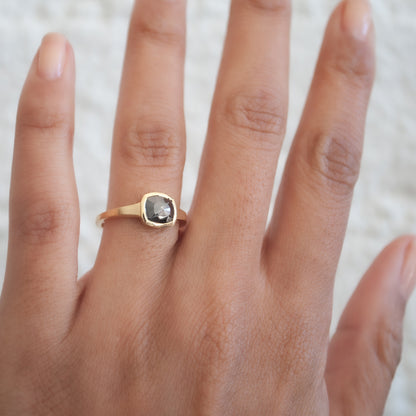 Salt & Pepper Meteor Ring