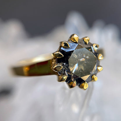 Golden Noir Diamond Ring