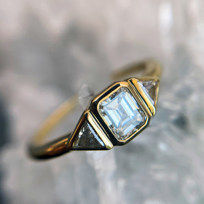 Radiant Diamond Step Cut Ring