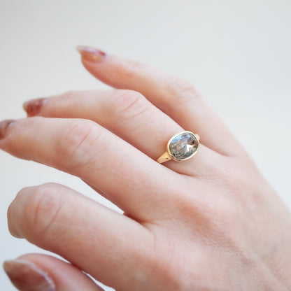 Salt & Pepper Ellipse Ring