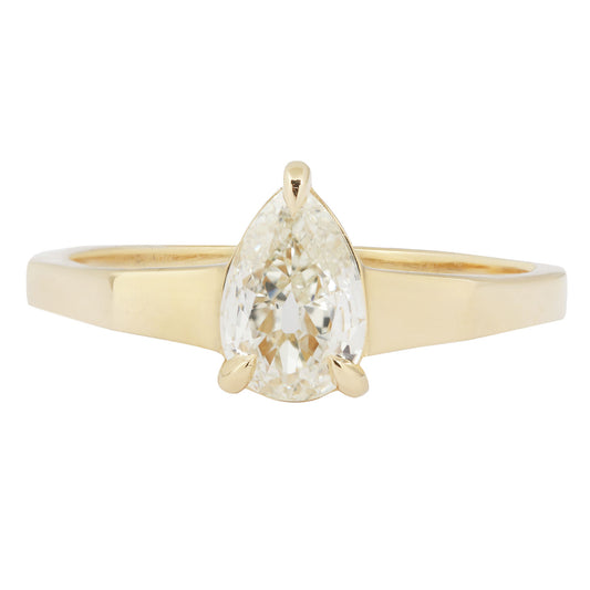 Pointed Pear Diamond Ring