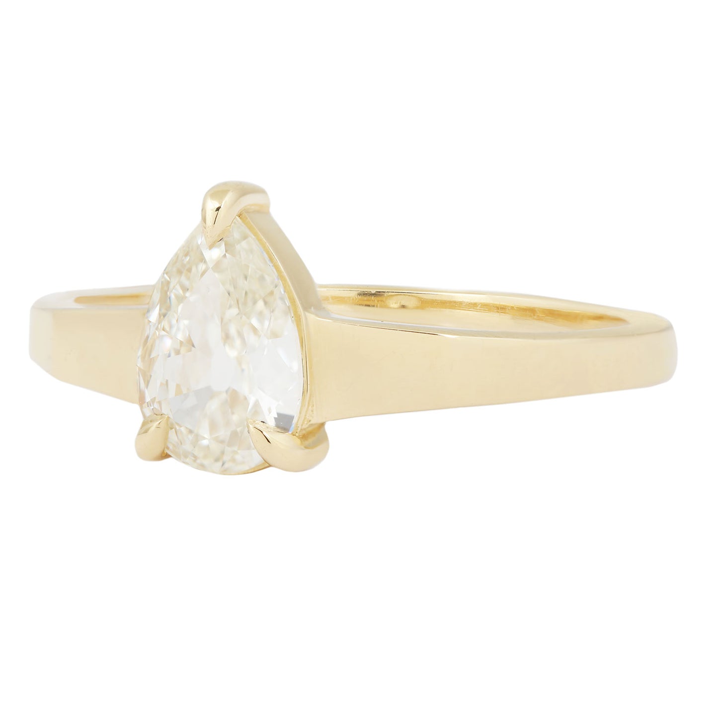 Pointed Pear Diamond Ring