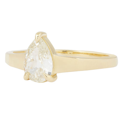 Pointed Pear Diamond Ring