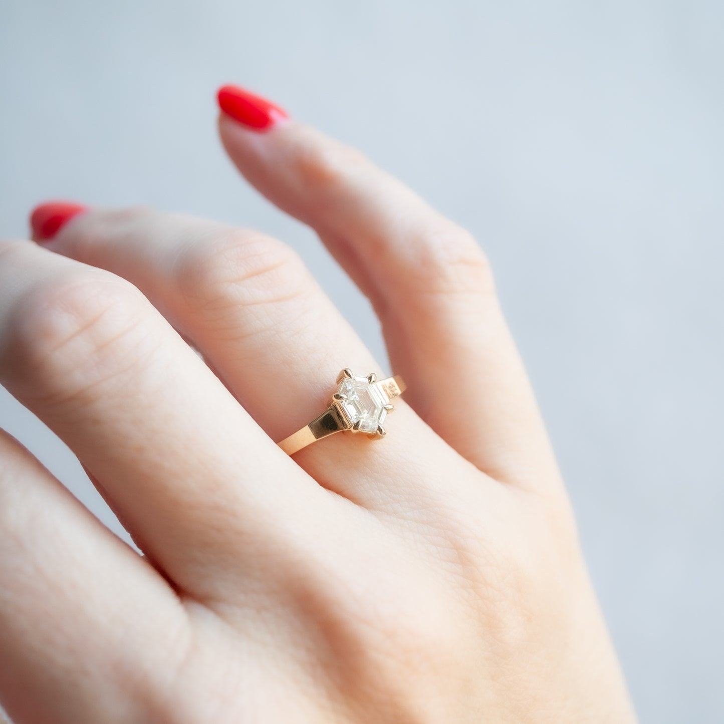 Bright Light Hexagon Ring