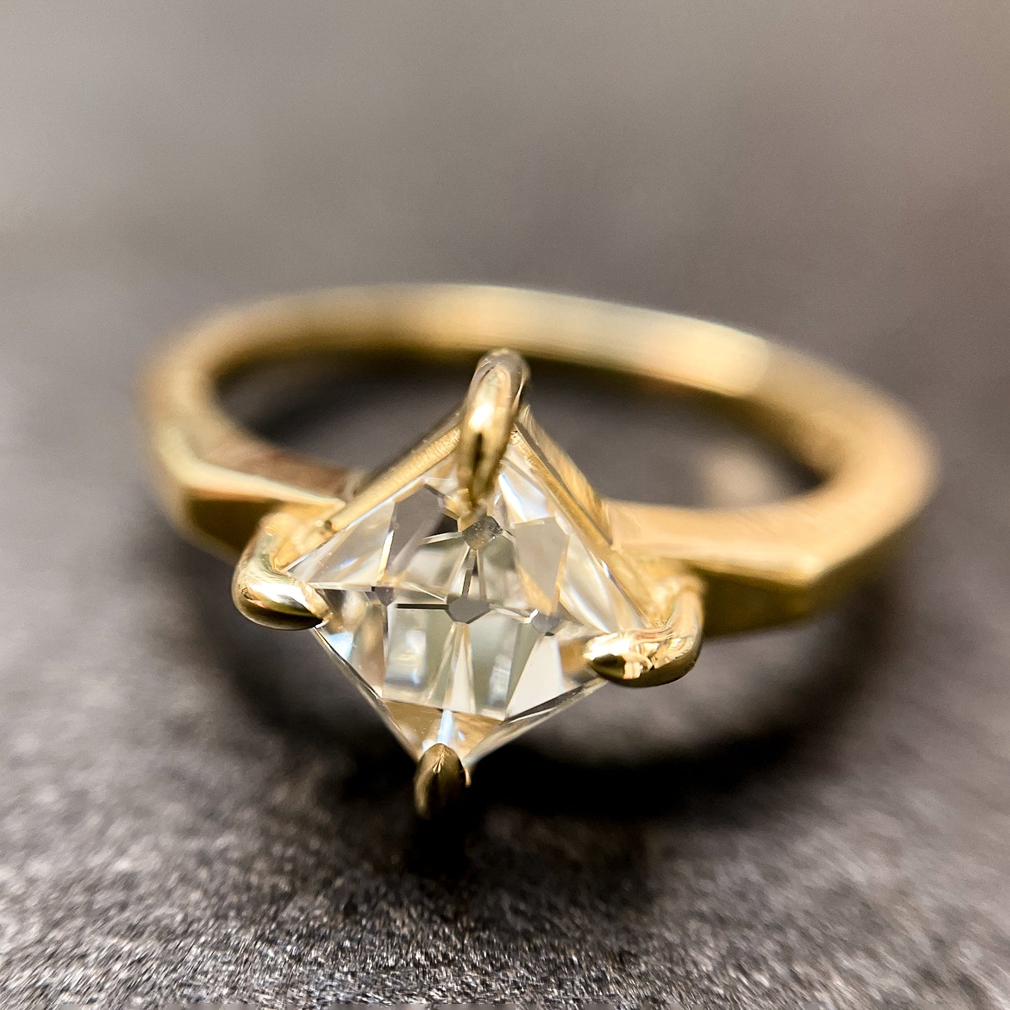 Solar Diamond Mirage Ring