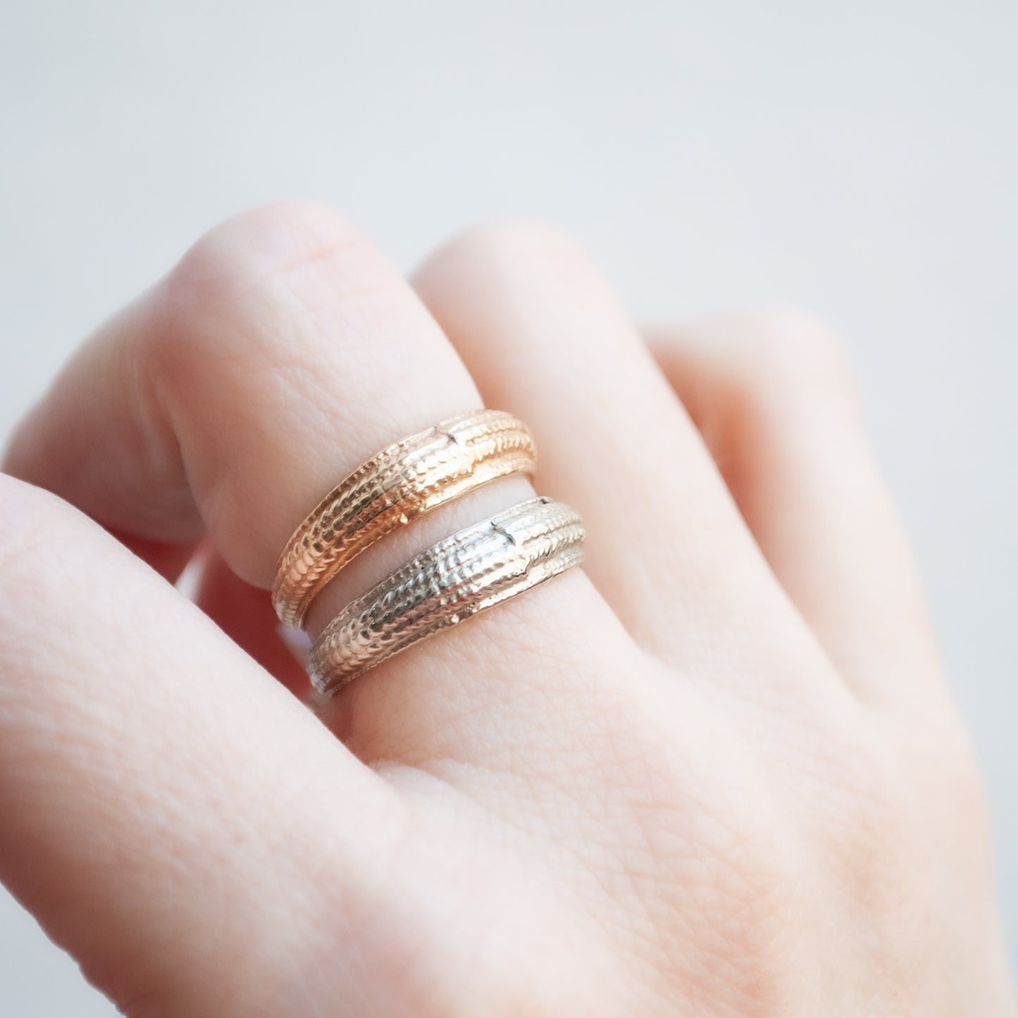 White Gold Seashell Ring