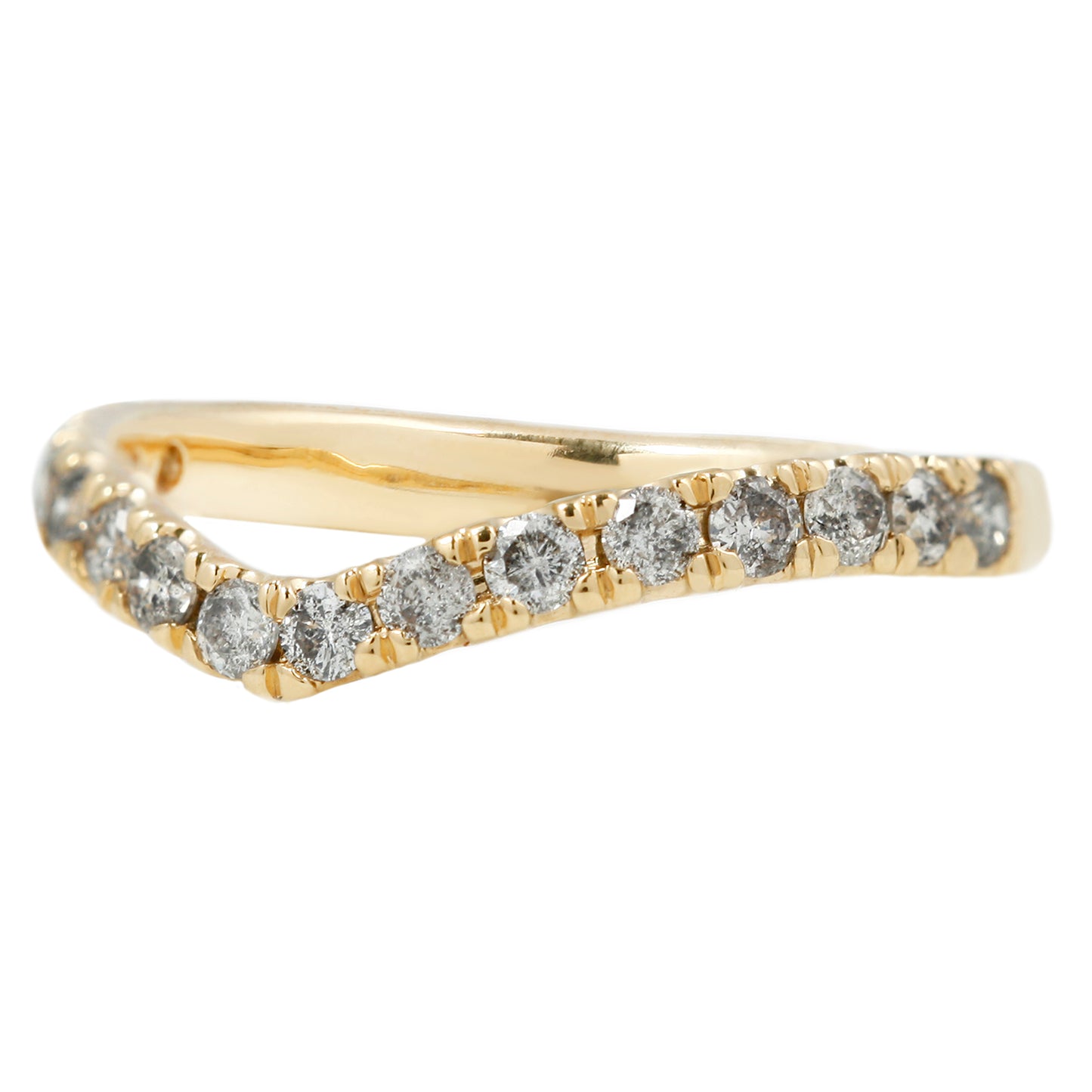 Gray Wishbone Half Eternity Band