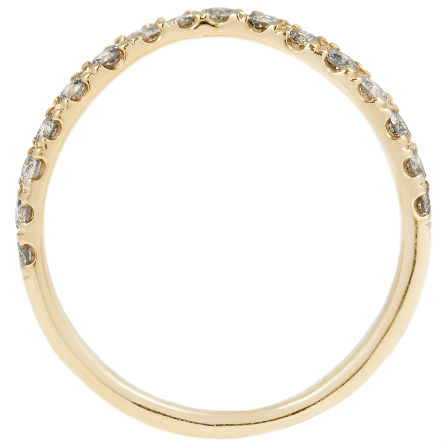 Gray Wishbone Half Eternity Band