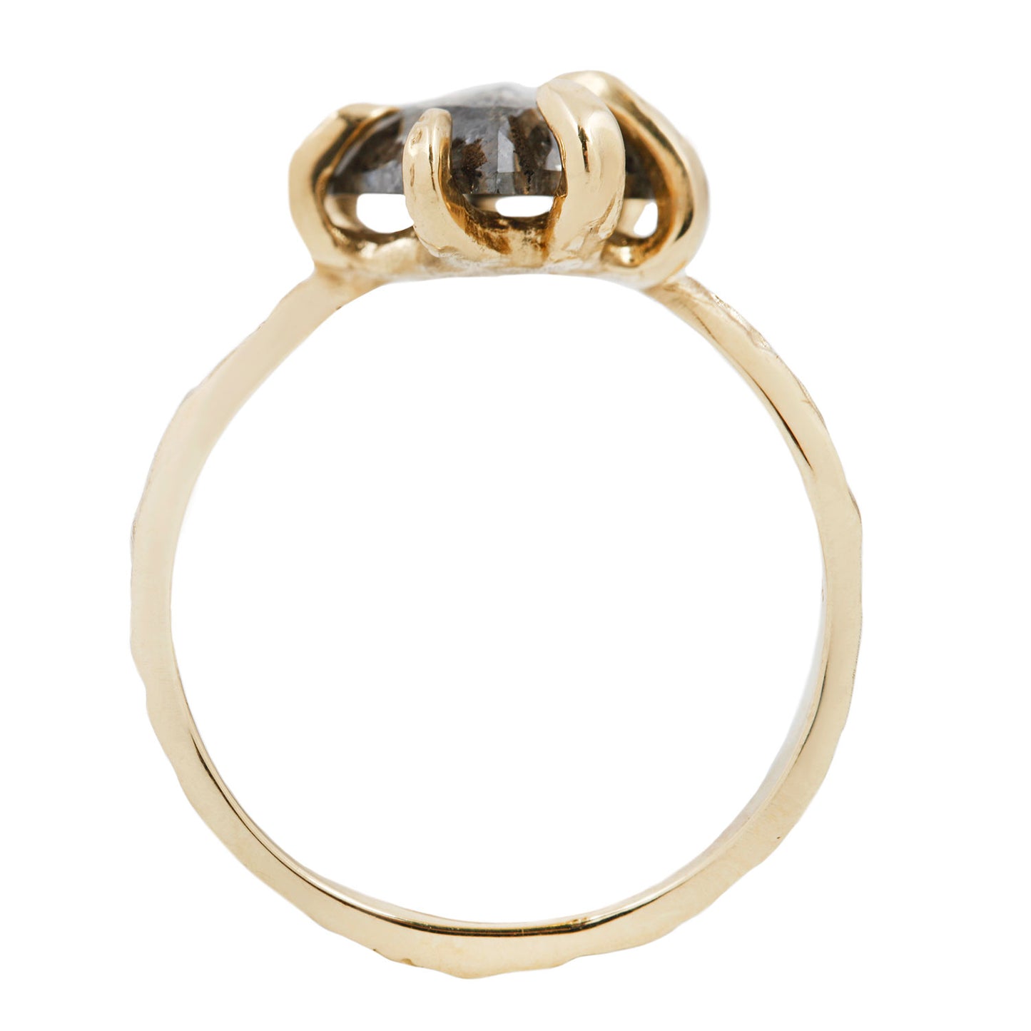 Hill Top Stingray Claw Solitaire Ring
