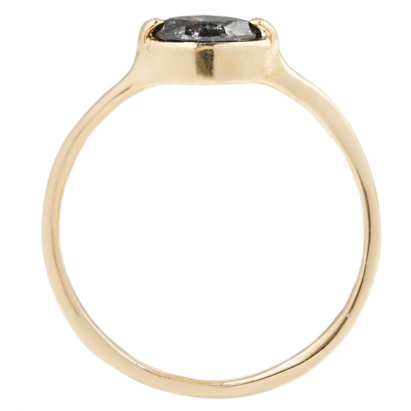 Gray Diamond Marquise Ring