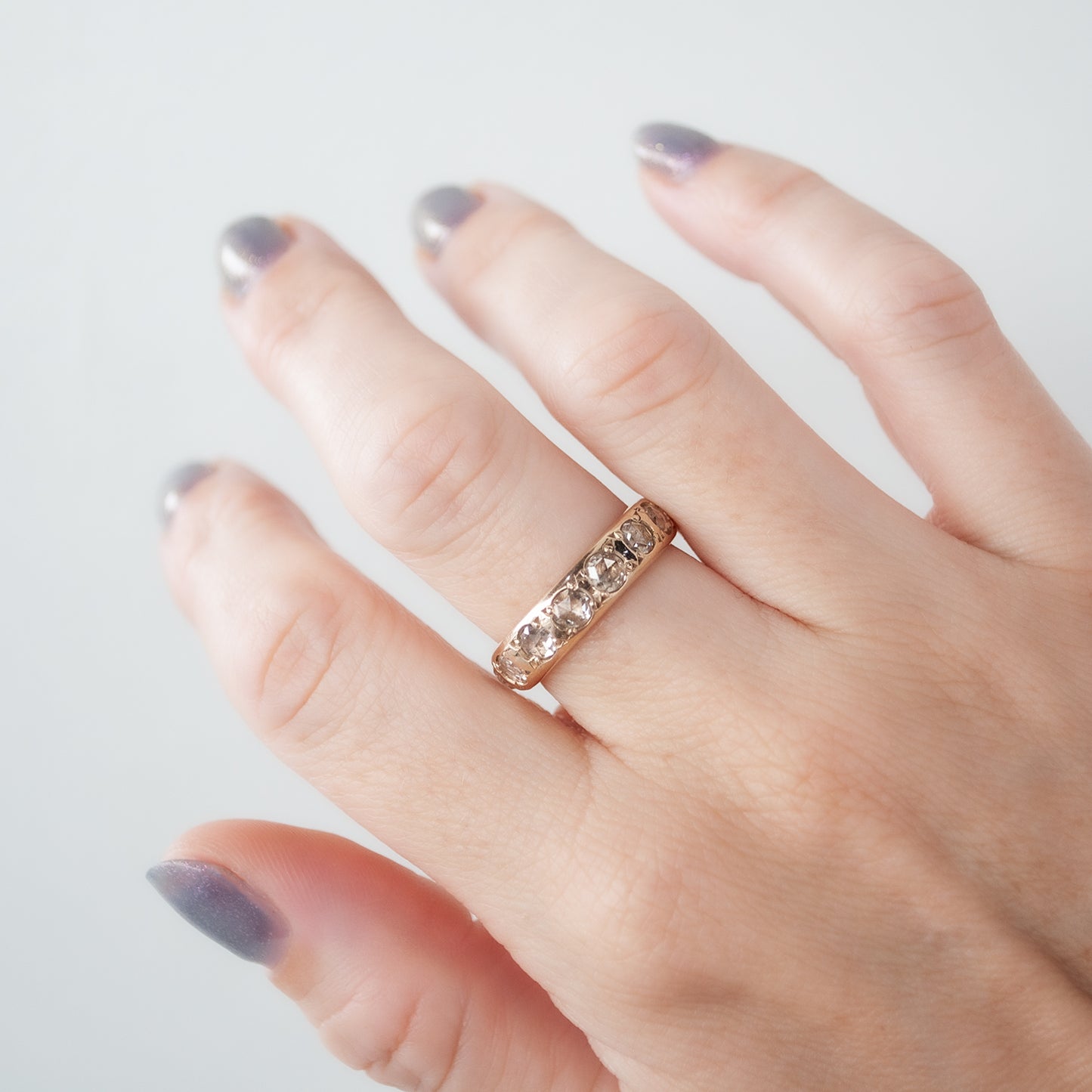Champagne Diamond Eternity Band