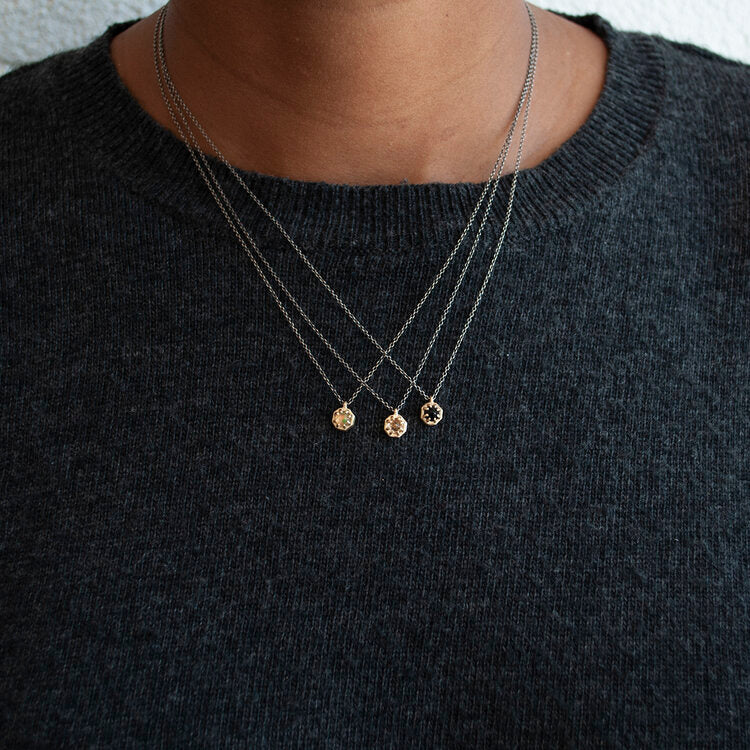 Small Ruby Octagon Necklace